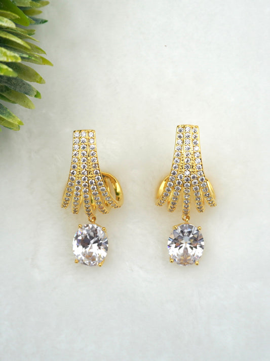 WHITE MAREN ZIRCONIA EARRINGS