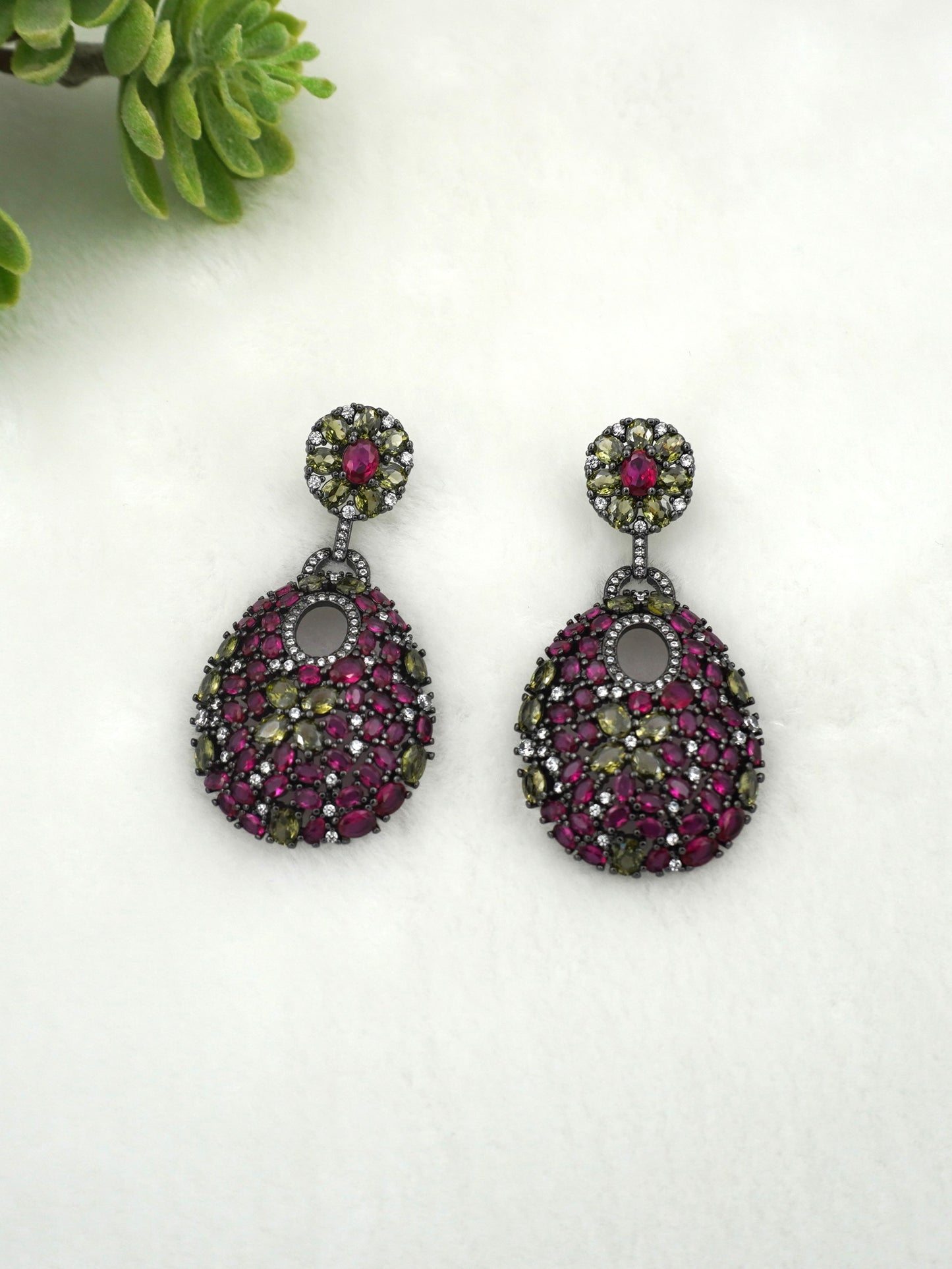 MULTICOLOR HOPE ZIRCONIA EARRINGS