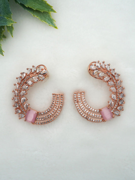 PINK MILA ZIRCONIA EARRINGS