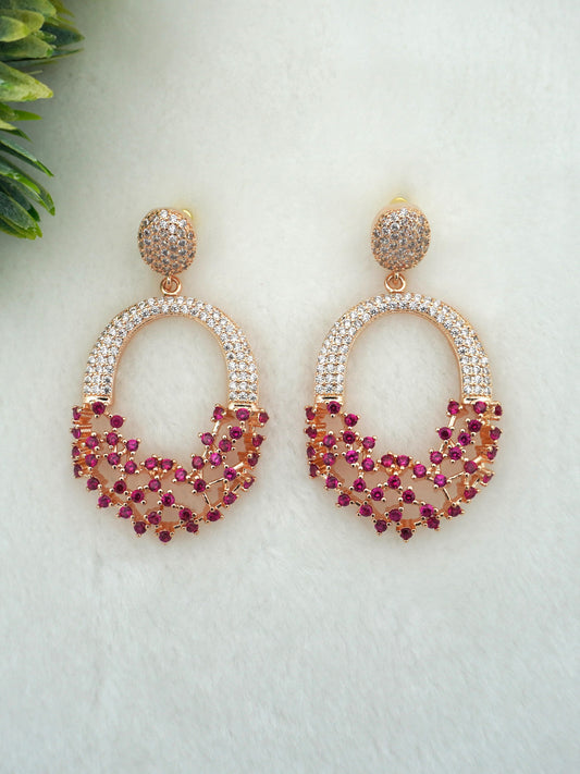 PINK GLORIA ZIRCONIA EARRINGS