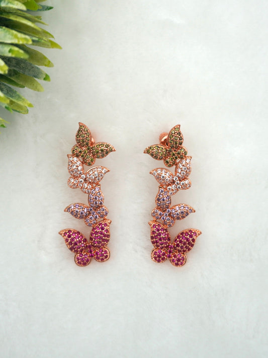 MULTICOLOR SKIPPER ZIRCONIA EARRINGS