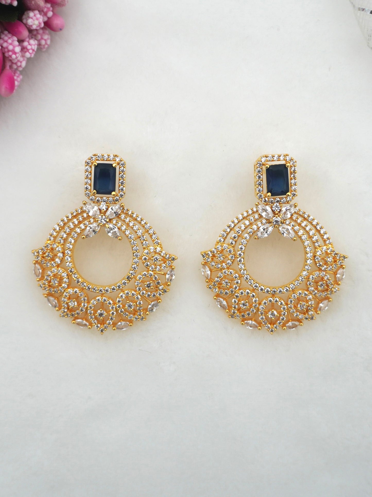 BLUE VEDA ZIRCONIA EARRINGS