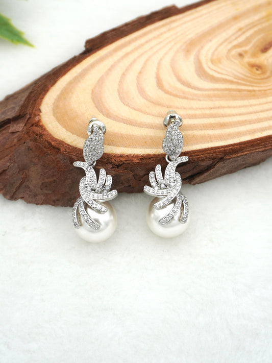 SILVER AERIS ZIRCONIA EARRINGS