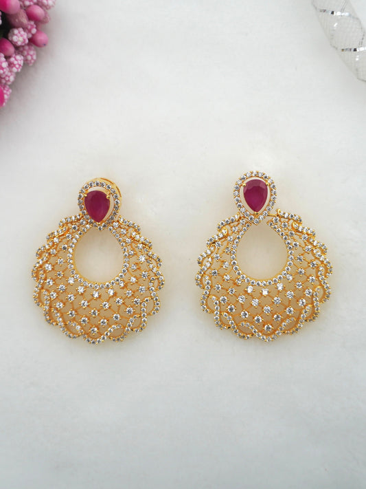 RUBY VIBHA ZIRCONIA EARRINGS