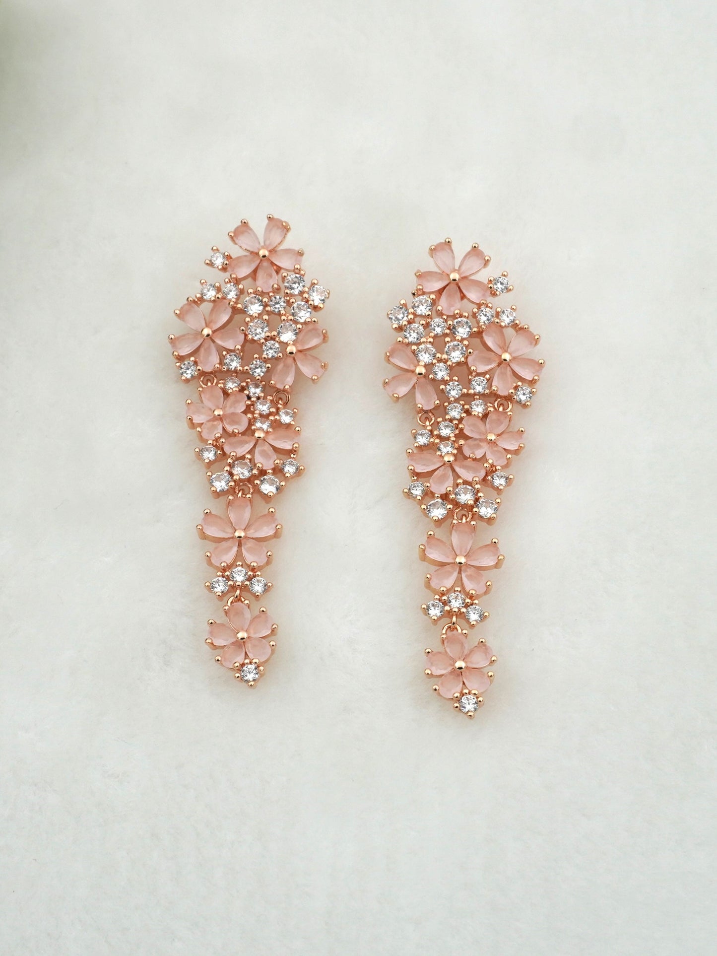 PINK ZARA ZIRCONIA EARRINGS