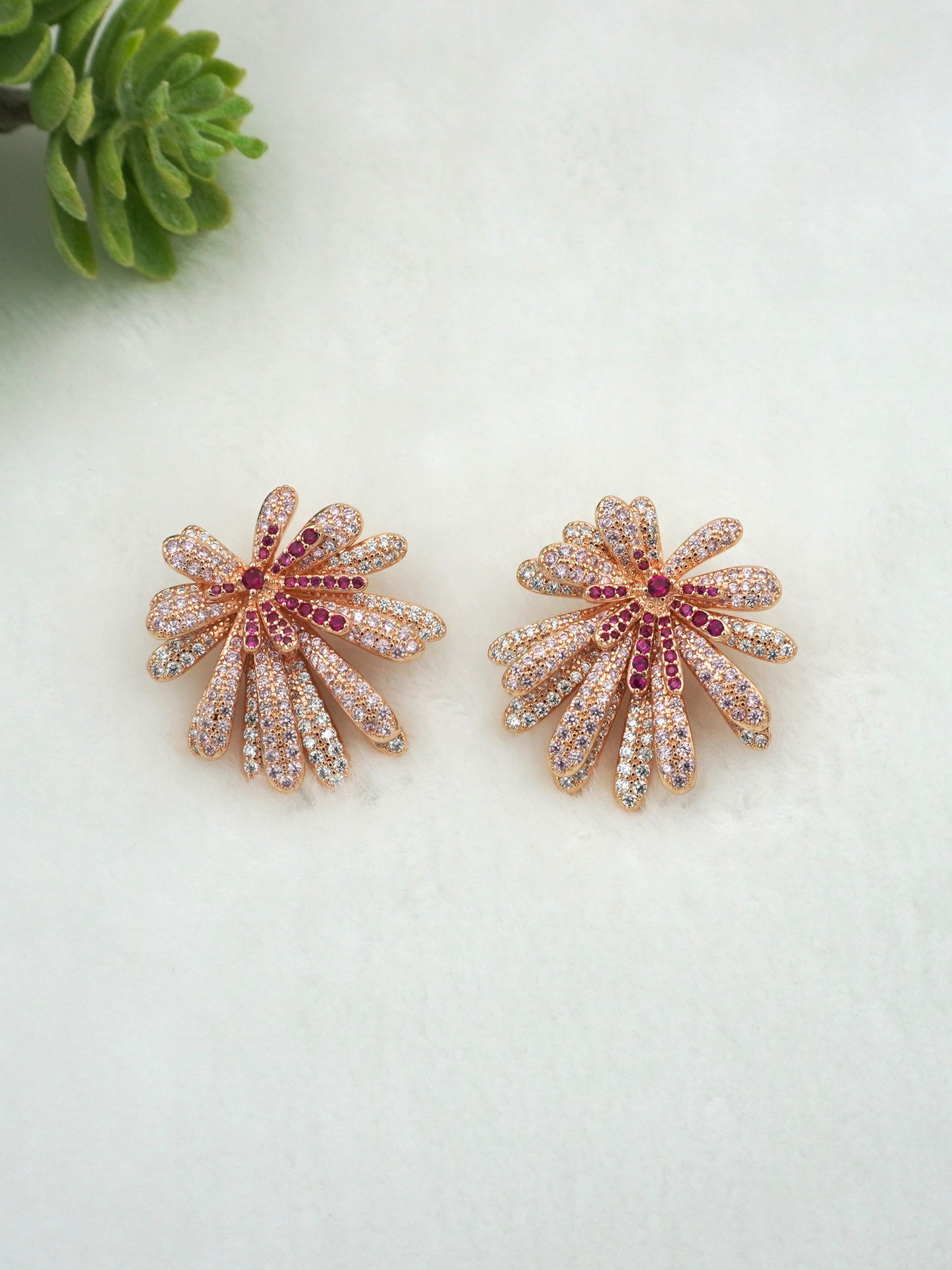 PINK HEIDI ZIRCONIA EARRINGS