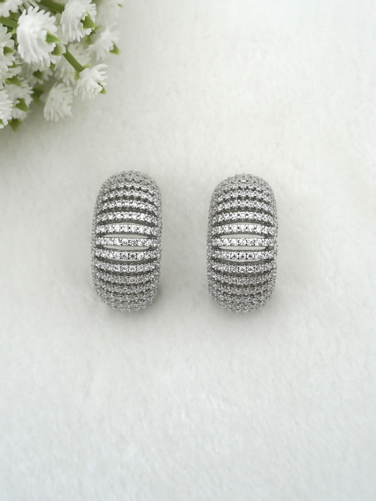 WHITE MIA ZIRCONIA EARRINGS