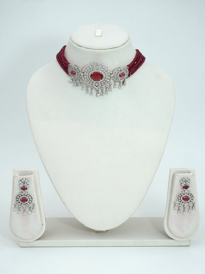 RED JUDY CHOKER SET