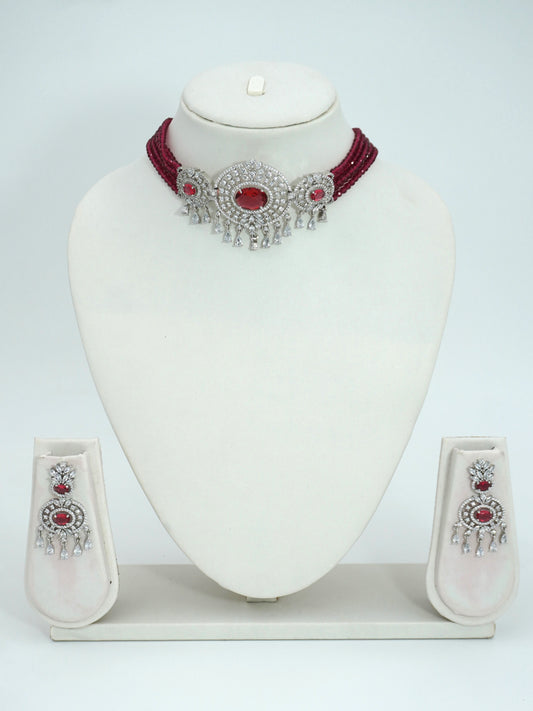 RED JUDY CHOKER SET