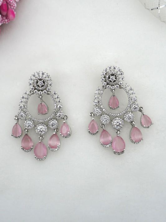 PINK VIHA ZIRCONIA EARRINGS