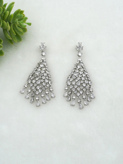 SILVER KRISTEN ZIRCONIA EARRINGS