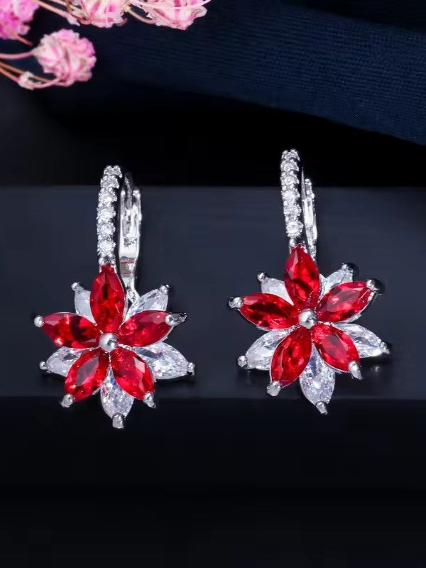 ORANGE AUBRY ZIRCONIA EARRINGS