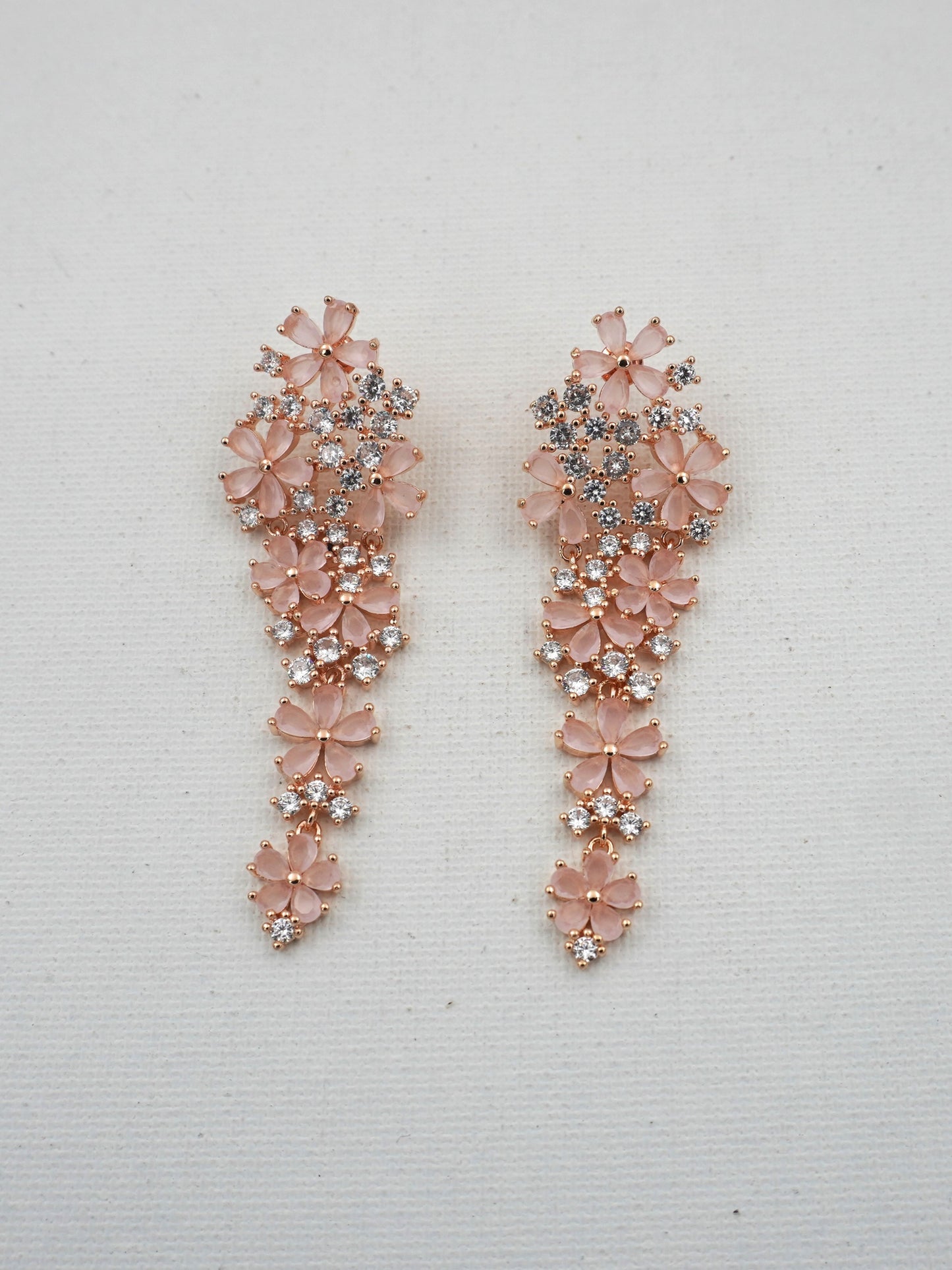 PINK ZARA ZIRCONIA EARRINGS