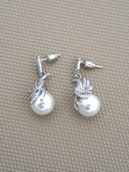 SILVER AERIS ZIRCONIA EARRINGS