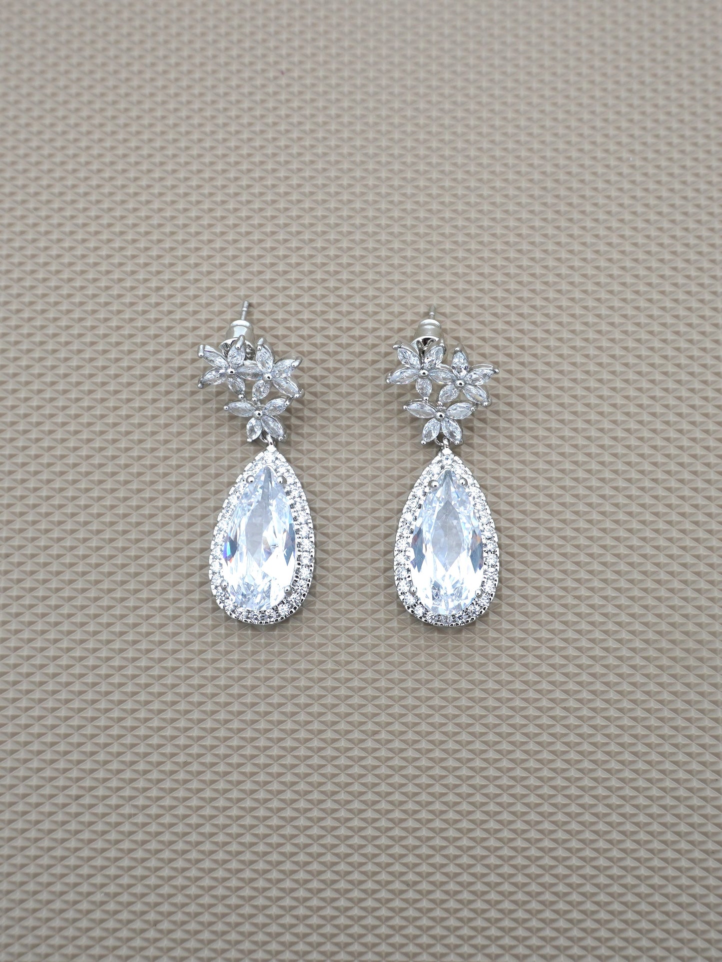 SILVER LANA ZIRCONIA EARRINGS