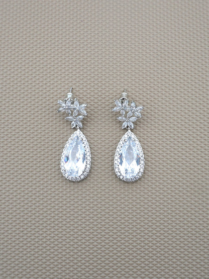 SILVER LANA ZIRCONIA EARRINGS