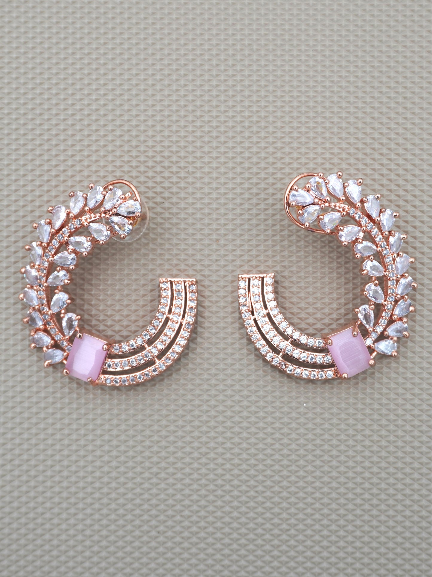 PINK MILA ZIRCONIA EARRINGS