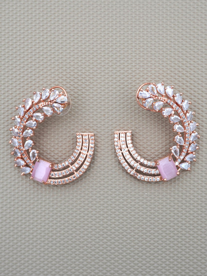 PINK MILA ZIRCONIA EARRINGS