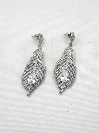 SILVER RINA ZIRCONIA EARRINGS