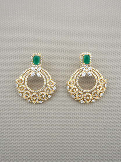 GREEN VEDA ZIRCONIA EARRINGS