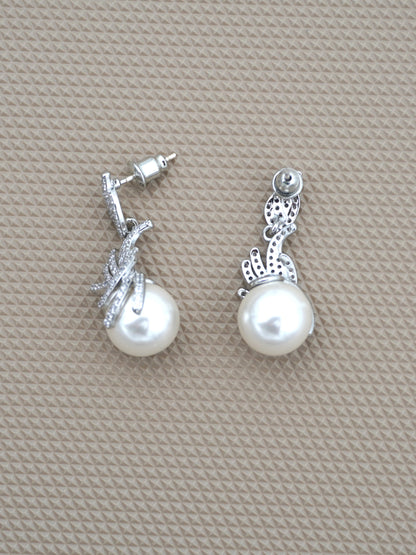 SILVER AERIS ZIRCONIA EARRINGS