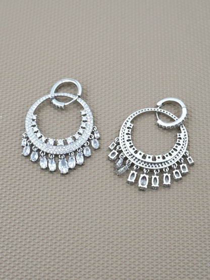 SILVER GLENDA ZIRCONIA EARRINGS