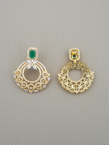 GREEN VEDA ZIRCONIA EARRINGS