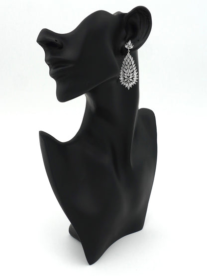 SILVER REGINA ZIRCONIA EARRINGS