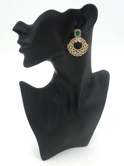 GREEN VEDA ZIRCONIA EARRINGS