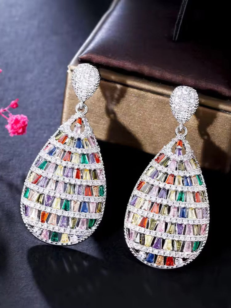 MULTICOLOR ANIAH ZIRCONIA EARRINGS