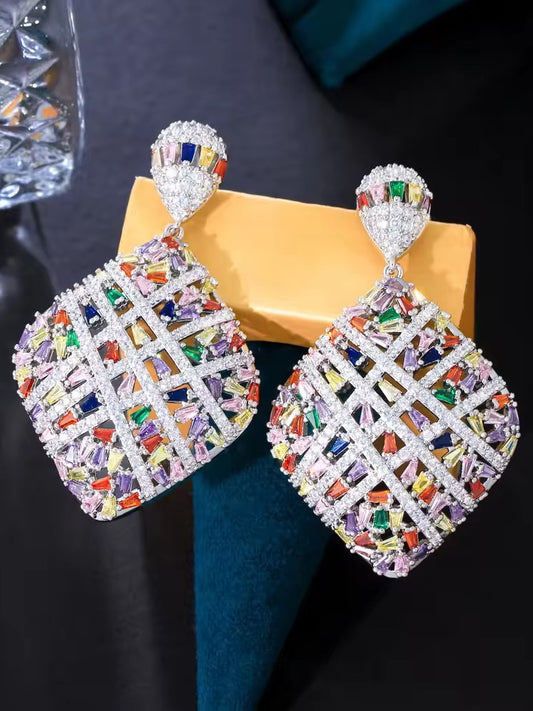 MULTICOLOR ANISA ZIRCONIA EARRINGS