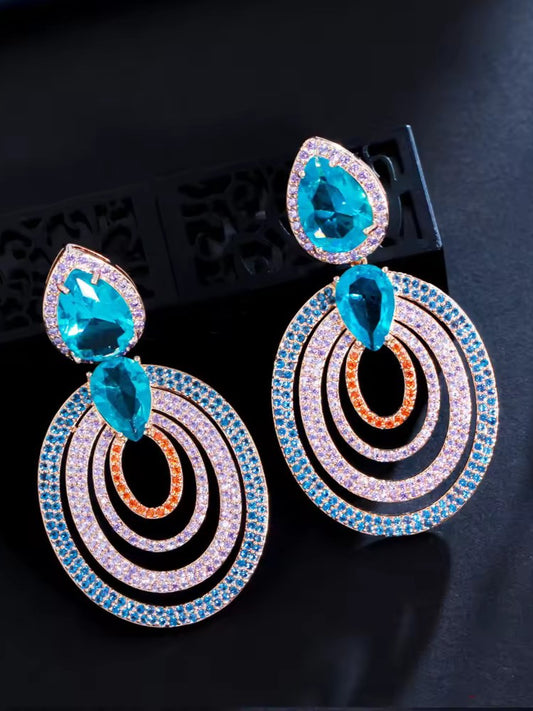 MULTICOLOR CLARA1 ZIRCONIA EARRINGS