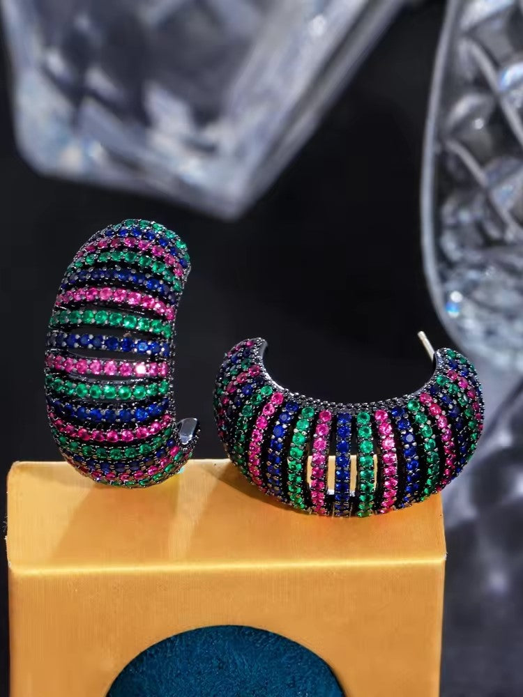 MULTICOLOR MIA ZIRCONIA EARRINGS