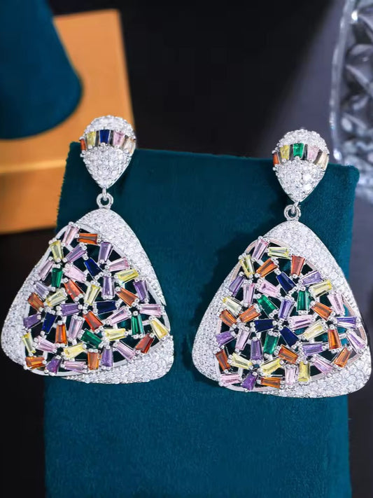 MULTICOLOR ALTHEA ZIRCONIA EARRINGS