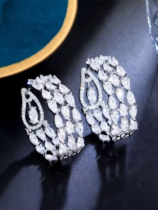 SILVER ELANA ZIRCONIA EARRINGS