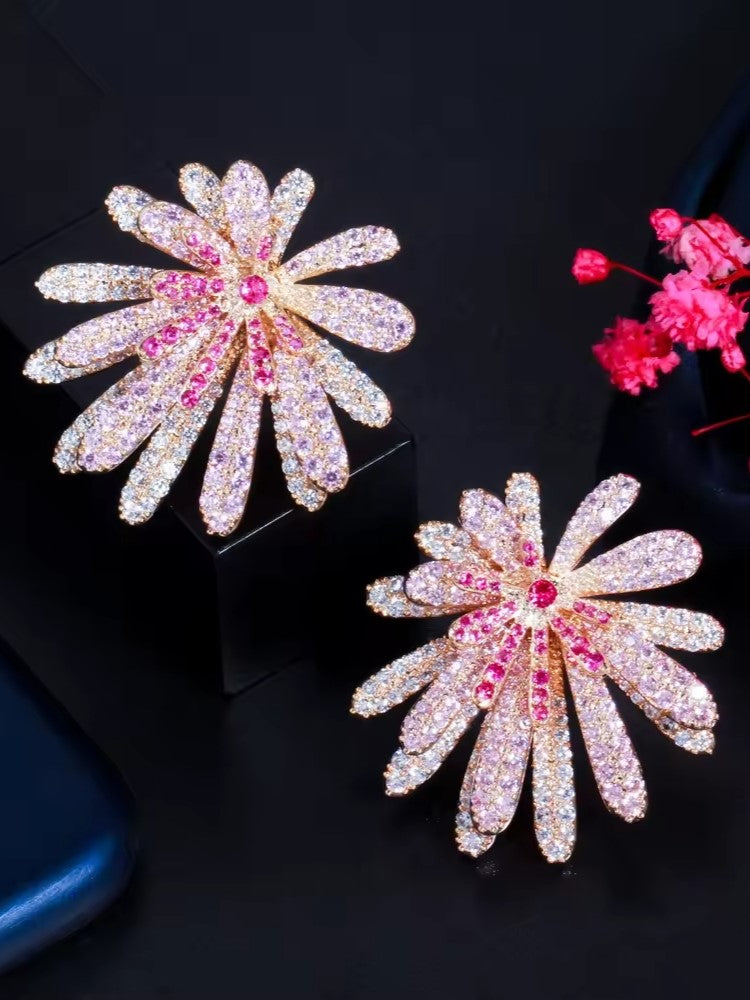 PINK HEIDI ZIRCONIA EARRINGS