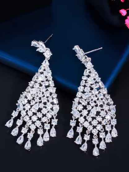 SILVER KRISTEN ZIRCONIA EARRINGS