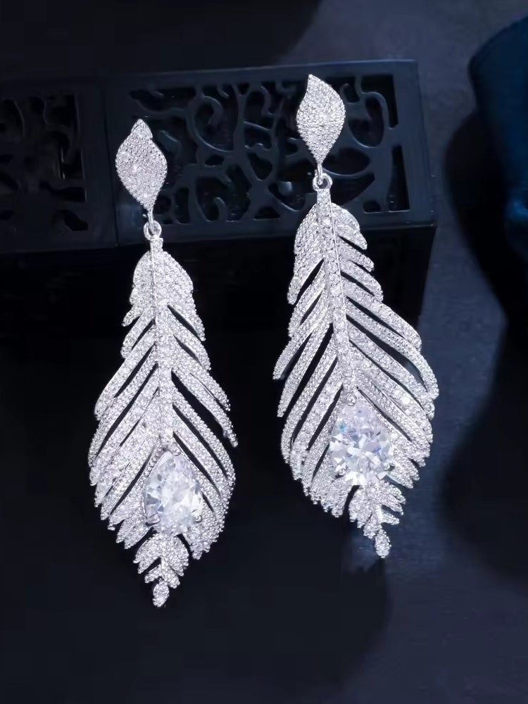 SILVER RINA ZIRCONIA EARRINGS