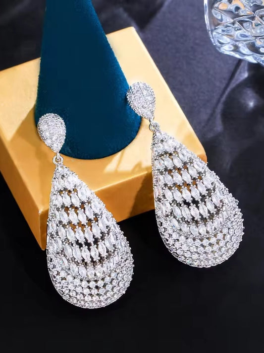 SILVER REINA ZIRCONIA EARRINGS