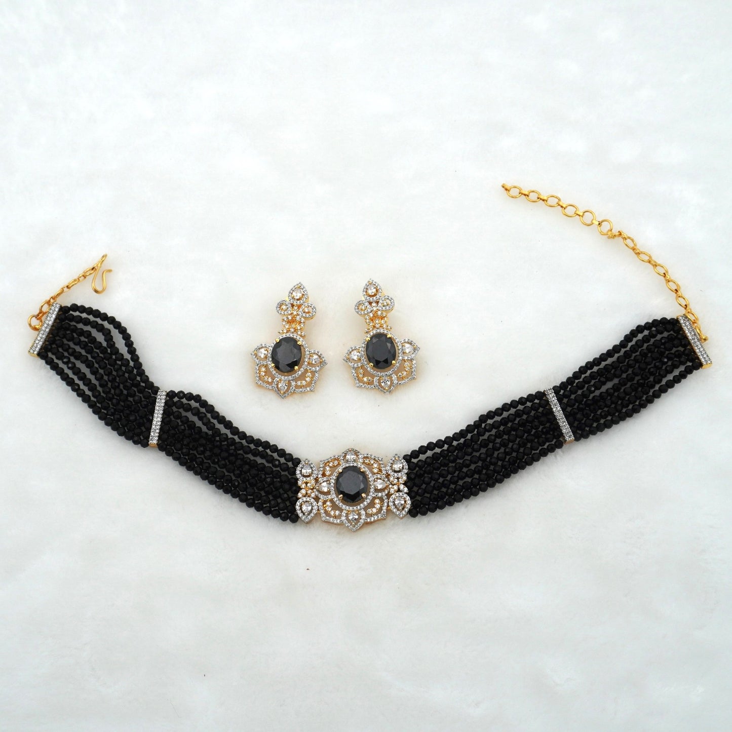 BLACK JESSICA CHOKER SET - Jewels of Iva