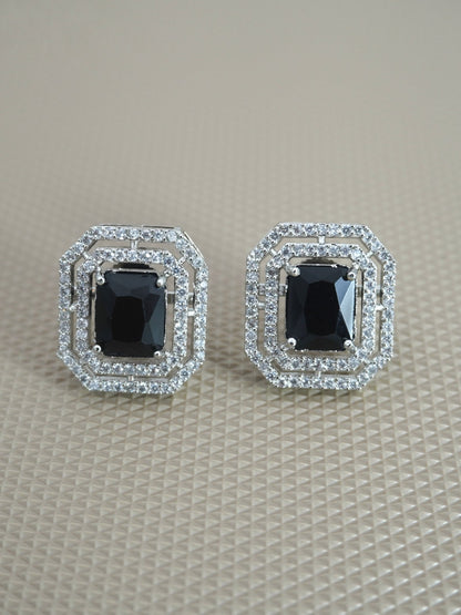 BLACK NAYA ZIRCONIA STUDS - Jewels of Iva