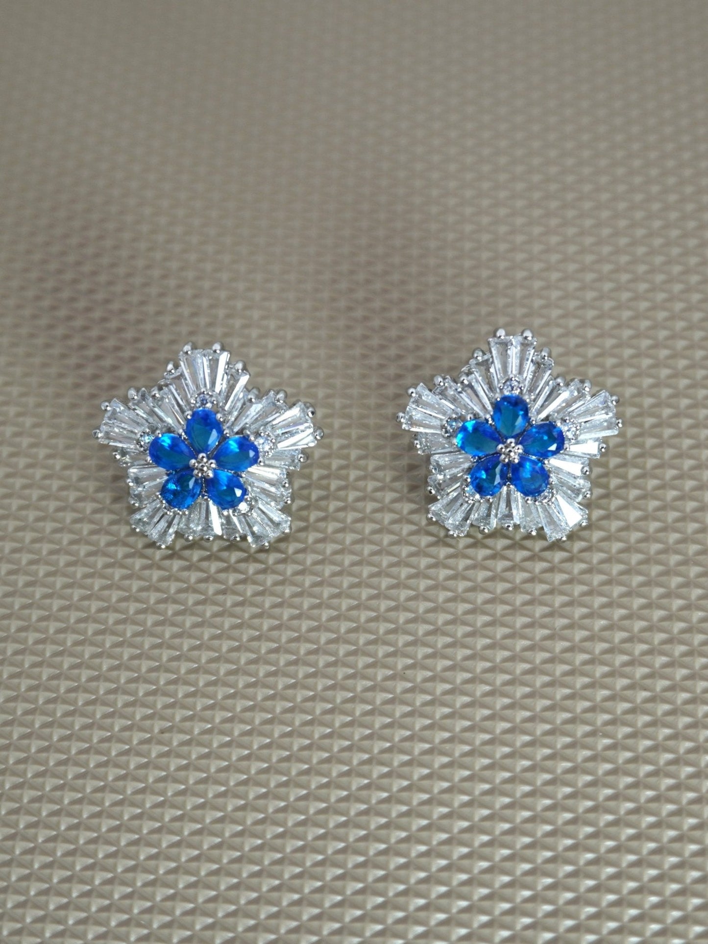 BLUE ALICE ZIRCONIA STUDS - Jewels of Iva