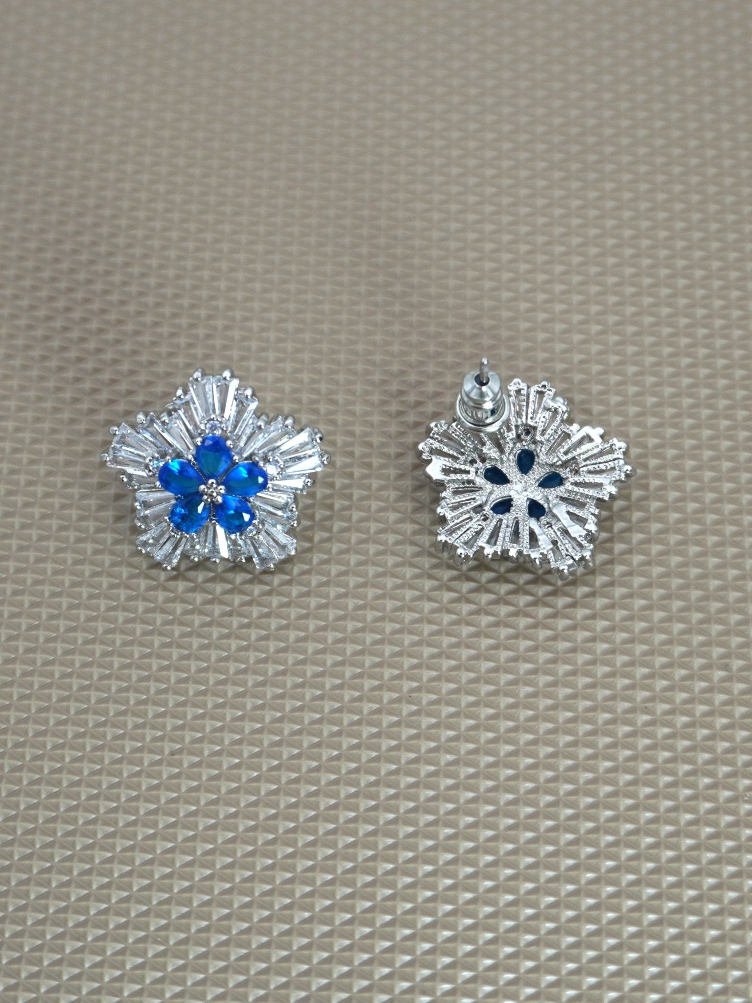 BLUE ALICE ZIRCONIA STUDS - Jewels of Iva