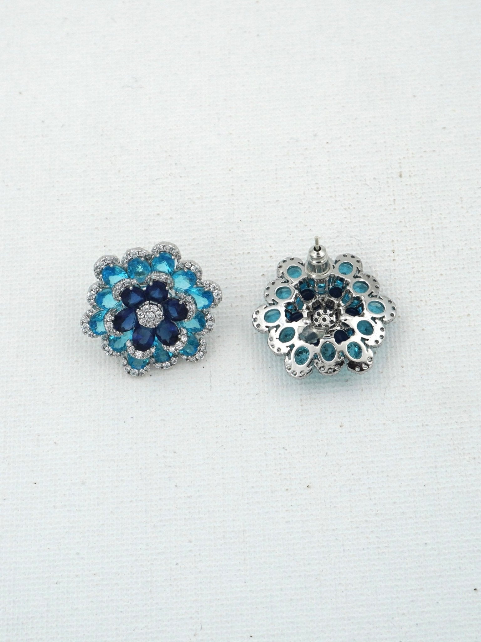 BLUE FAZI ZIRCONIA STUDS - Jewels of Iva