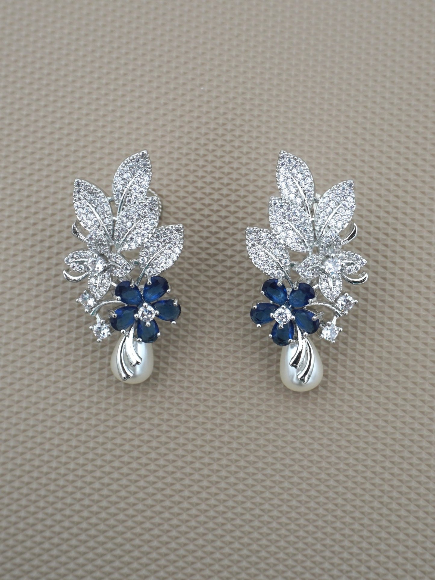 BLUE JADE ZIRCONIA STUDS - Jewels of Iva