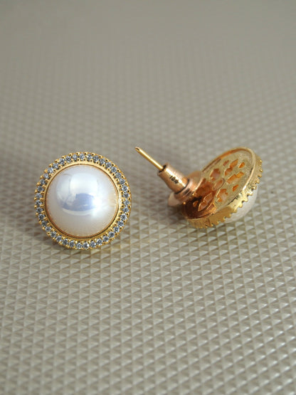 GOLD DELLA ZIRCONIA STUDS - Jewels of Iva