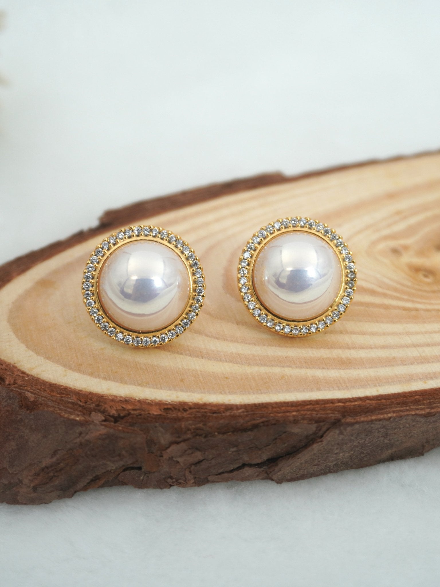 GOLD DELLA ZIRCONIA STUDS - Jewels of Iva