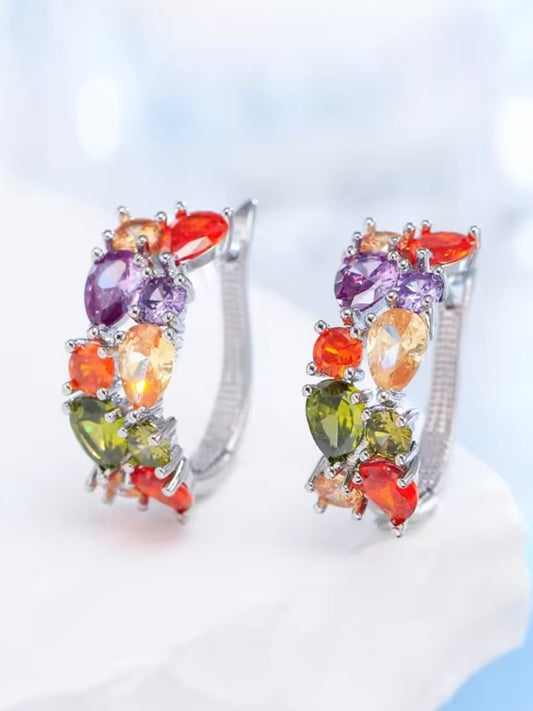 MULTICOLOR RITA ZIRCONIA EARRINGS