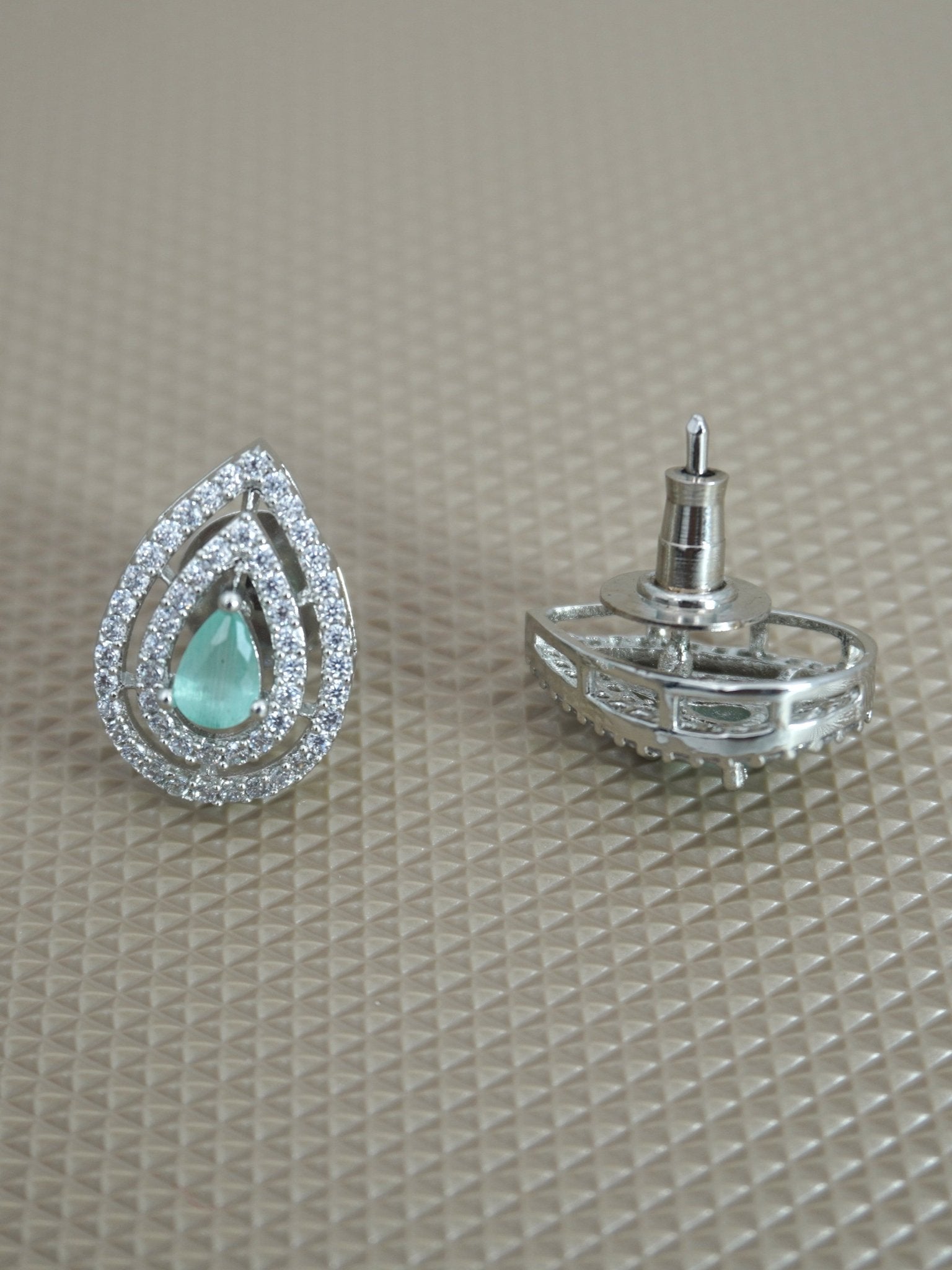 MINT DARIA ZIRCONIA STUDS - Jewels of Iva