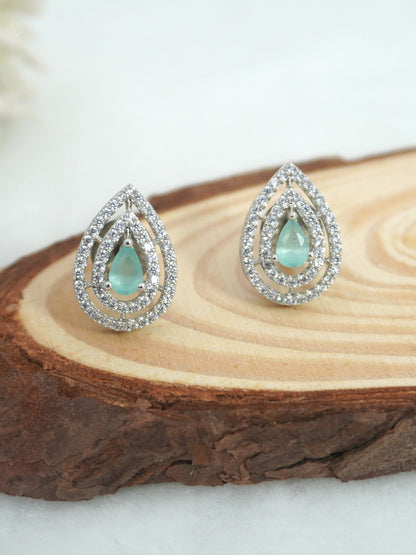 MINT DARIA ZIRCONIA STUDS - Jewels of Iva